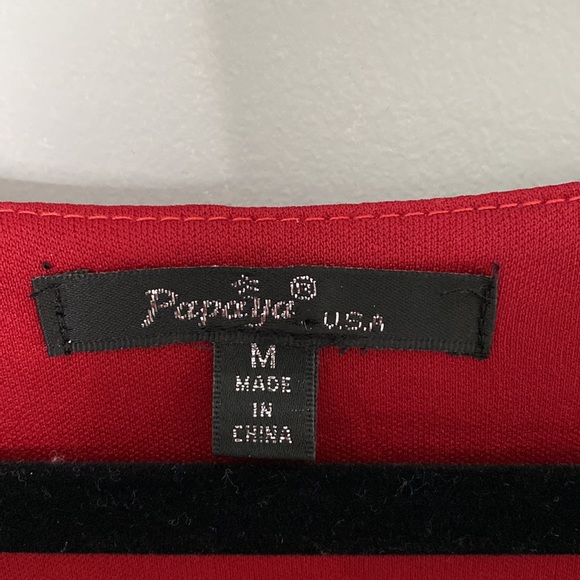 Papaya Red Floral Jumpsuit (size medium) - Picture 6 of 7